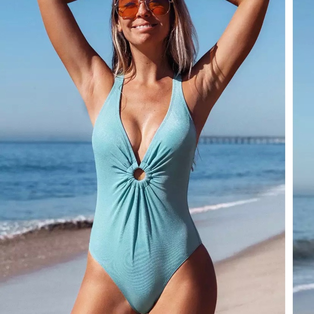 Blue One Piece Swimsuit